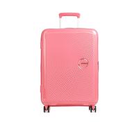 American Tourister Soundbox Spinner Check-in Suitcase, 67 cm | Sun Kissed Coral, expandable hardside suitcase, 67H x 46.5W x 29D cm, 71.5/81 L, 3.7 kg, with TSA lock