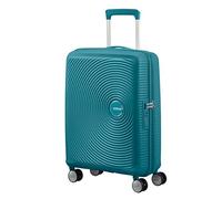 American Tourister Soundbox Spinner Cabin Suitcase, 55 cm | Jade Green, expandable hardside suitcase, 55H x 40W x 20D cm, 35.5/41 L, 2.6 kg, with TSA lock