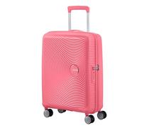 American Tourister Soundbox Spinner Cabin Suitcase, 55 cm | Sun Kissed Coral, expandable hardside suitcase, 55H x 40W x 20D cm, 35.5/41 L, 2.6 kg, with TSA lock