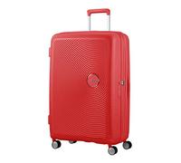 American Tourister Soundbox Spinner Check-in Suitcase, 77 cm | Coral Red, expandable hardside suitcase, 77H x 51.5W x 29.5D cm, 97/110 L, 4.2 kg, with TSA lock