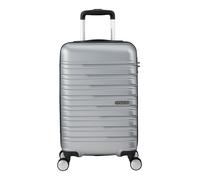 American Tourister Flashline Spinner Cabin Suitcase, 55 cm | Silver, hardside suitcase, 55H x 40W x 20D cm, 34 L, 2.6 kg, with TSA lock and interior cross straps