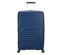 American Tourister FastForward Expandable Trolley Bag, Navy Blue, 78 x 50 x 30/34 cm, 108/118 L, Polypropylene, 4 Spinner Wheels, TSA Lock