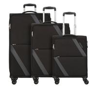 American Tourister Star Max 4 wheels Suitcase set 3-piece with expansion pleat black