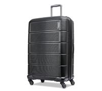 American Tourister Stratum XLT 2.0 Expandable Hardside Luggage with Spinner Wheels, Jet Black, 24-Inch Checked-Medium, Stratum 2.0 Expandable Hardside Luggage with Spinner Wheels