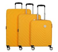 American Tourister Summer Square 4 wheels Suitcase set 3-piece with expansion pleat yellow