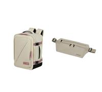 American tourister Take2Cabin Cabin Bag 30 x 20 x 40 cm Sand/Mauve with RFID Money Belt
