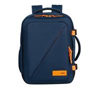 American Tourister Take2Cabin - EasyJet Cabin Bag 36 x 20 x 45 cm, 38 L, 0.70 kg, Hand Luggage, Airplane Backpack M Underseater, Blue/Orange (Dark Navy/Radiant Orange)
