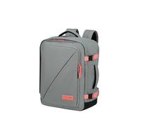 American Tourister Take2Cabin - EasyJet Cabin Bag 36 x 20 x 45 cm, 38 L, 0.70 kg, Hand Luggage, Airplane Backpack M Underseater, Grey/Pink (Sage/Coral)