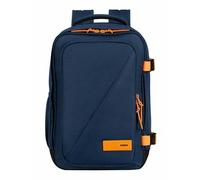 American Tourister Take2Cabin - Ryanair Cabin Bag 25 x 20 x 40 cm, 24 L, 0.50 kg, Hand Luggage, Airplane Backpack S Underseater, Blue/Orange (Dark Navy/Radiant Orange)