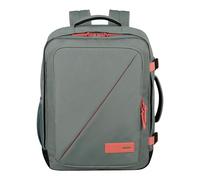 American Tourister Take2Cabin - Wizz Air/Vueling Cabin Bag 30 x 20 x 40 cm, 26.5 L, 0.60 kg, Hand Luggage, Airplane Backpack MS, Grey/Pink (Sage/Coral)