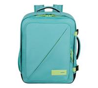 American Tourister Take2Cabin - Wizz Air/Vueling cabin bag 30 x 20 x 40 cm, 26.5 L, 0.60 kg, hand luggage, airplane backpack MS, turquoise/green (Dusty Turquoise/Lime)