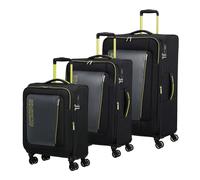 American Tourister Trolley Aktivus 3 PC Set A Black/Lime 79cm