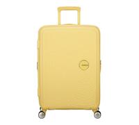 American Tourister Soundbox - Hard Shell Suitcase Medium, 67 cm - Trolley Case with 4 Wheels, TSA Lock, Expandable & Light, 71.5/81L, Pastel Yellow