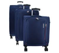 American Tourister Hyperspeed Combat Navy 3-Piece Suitcase Set, Combat Navy, Standard Size, Luggage Sets