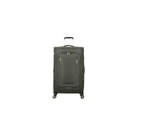 American Tourister Wanderlite Expandable Trolley Bag, Dark Khaki, 79 x 48 x 31/34 cm, 108/123L, Recycled Polyester, 4 Spinner Wheels, TSA Lock