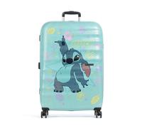 American Tourister Wavebreaker Disney Children's Suitcase Stitch Flower 77 cm Large, Hard Case with 4 Wheels, TSA Lock, 96 L