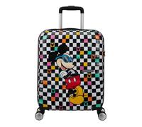 American Tourister Wavebreaker Disney Spinner Cabin Suitcase, 55 cm | Mickey Check, hardside suitcase, 55H x 40W x 20D cm, 36 L, 2.6 kg, with TSA lock and U-shaped zip divider with pocket