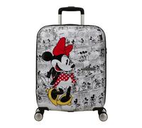 American Tourister Wavebreaker Disney Spinner Cabin Suitcase, 55 cm | Minnie Comics White, hardside suitcase, 55H x 40W x 20D cm, 36 L, 2.6 kg, with TSA lock and U-shaped zip divider with pocket