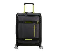 American Tourister with Laptop Compartment Hello Cabin Spinner 55/20 Exp Coated Trolley Black/Lime