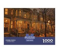 American_townhouse_street Jigsaw Puzzles for Adults Interesting Puzzles 1000 Pieces Educational Games for Adults Gifts 70x50cm/1000pcs