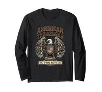 American Tradesman Built By Hand Built to Last Flag Eagle Long Sleeve T-Shirt