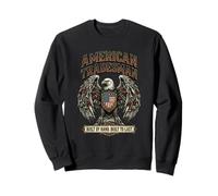 American Tradesman Built By Hand Built To Last Flag Eagle Sweatshirt