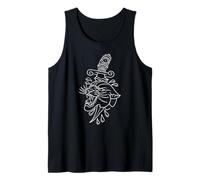American Traditional Panther Head w/Dagger Outline Tattoo Tank Top