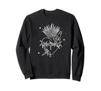 American Traditional Sacred Heart with Sword Outline Tattoo Sweatshirt