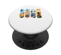 American Travel Adventure Outdoors Watercolor Art PopSockets Adhesive PopGrip