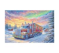American Truck 1000 Pc DIY Jigsaw Puzzle Puzzles for Adults Teens Hard Challenging Team Building Stress Reducing Autumn Rigid Cardboard 1000 PCS/75x50cm