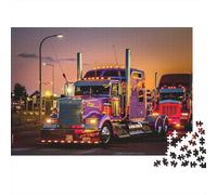 American Truck 1000 Piece Jigsaw Puzzle Recycled Paper Dusk Puzzles for Elderly Fun And Challenging Family Game Perfect for Holiday Blessings 52x38cm/1000pcs