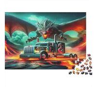 American Truck Jigsaw Puzzle 1000 Piece Recyclable Material Flying Dragon Puzzles for Elderly Relieve Senile Dementia Fun Activity Great Gift Idea 70x50cm/1000pcs