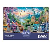 American Truck SceneDynamic 1000-Piece Jigsaw Puzzles for Adults A Treasury of Challenging Puzzle Games for Women And Men - An Excellent Shared Hobby for Adults And Kids Age 12 Years And Up 52x38cm/1