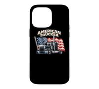 American Trucker USA Flag Patriotic Truck Driver Big Rig Case for iPhone 14 Pro Max