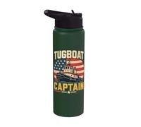 American Tugboat Captain Boat Operator Stainless Steel Insulated Water Bottle