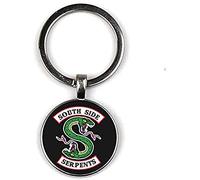 American TV Riverdale Keychain Viper Pattern Glass Cabochon Charm Key Chain Ring Key Holder Bag Car Accessories Fans Gift