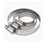 American Type 304 Stainless Steel Hose Clamps, 6mm 8mm 10mm 13mm 14mm 16mm 18mm 21mm Assorted Screw Band Worm Drive Pipe Clip Hoop Kit(52-76mm 5pcs)