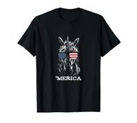 American Unicorn USA Flag with Magical Sunglasses Value Graphic T-Shirt
