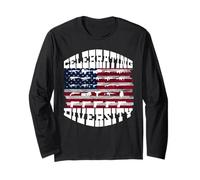American US Flag Assault Sniper Rifle Machine Gun Firearms Long Sleeve T-Shirt