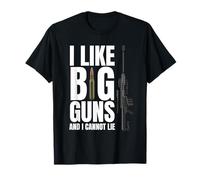 American US Flag Guns Sniper Rifles Machine Gun Pro Guns T-Shirt