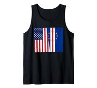 American USA Flag Cabo Verde Flag Pride Verdian Cape Verde Tank Top