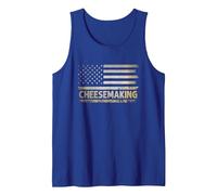 American USA Flag Cheesemaking Tank Top, Men, Royal Blue, XX-Large