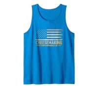 American USA Flag Cheesemaking Tank Top, Men, Sapphire Blue, XX-Large