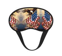 American USA Flag Eagle Art Print Sleep Eye Mask Light Blocking Soft and Comfortable Night Eye Blinder for Women Men for Sleeping Travel Night Shift