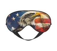 American USA Flag Eagle Art Printed Eye Mask,Blackout Sleep & Eye Mask for Women,Sleep Mask with Adjustable Strap, Suitable for Both Bedtime and Travel