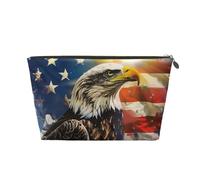 American USA Flag Eagle Art Printed Travel Toiletry Bag - Handbag Organizer, Purse Organiser Insert Handbag,Inner Storage Bag in Bag with Zipper Bag