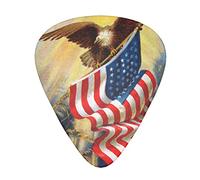 American Usa Flag Eagle Art Unique Guitar Picks With Clear Prints And Multiple Thicknesses