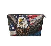 American USA Flag Eagle Printed Travel Toiletry Bag - Handbag Organizer, Purse Organiser Insert Handbag,Inner Storage Bag in Bag with Zipper Bag