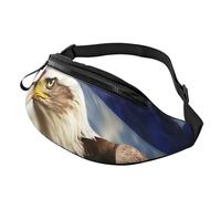 American USA Flag Fanny Pack for Men Women Crossbody Waist Bag Waterproof Sports Belt Bag Outdoor Hip Pack