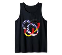 American USA Flag Wedding Anniversary Engagement Germany Tank Top